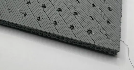 Printed polymer foam sandwich panel edge